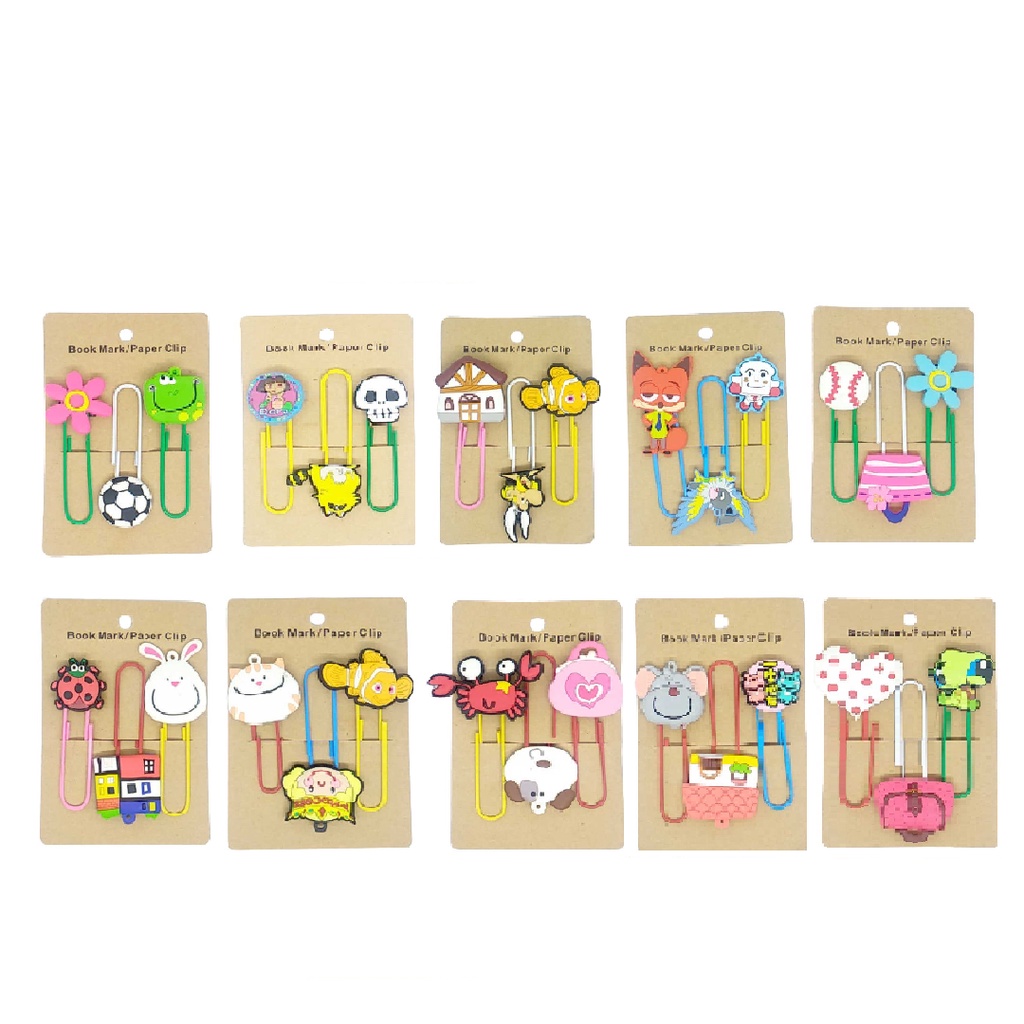 

Standard - Paper Clip Atau Penjepit Kertas Uk.Besar Isi 3 Pcs / Set (Motif & Warna Campur)