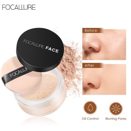 FOCALLURE Oil Free Loose Powder FA 15 / Bedak Tabur Tahan Lama