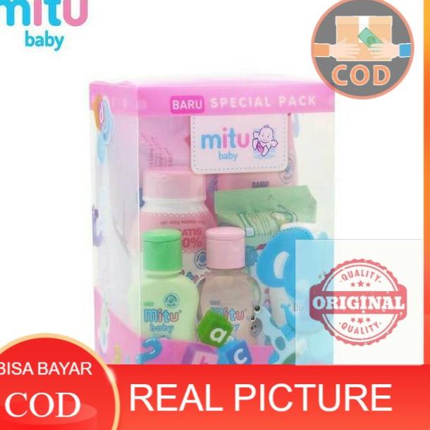Original Mitu Baby Gift Set Box - Perlengkapan Sabun Mandi Bayi Box Paket 