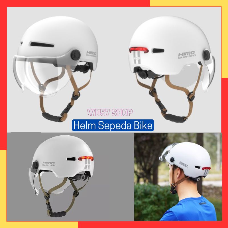 Helm Sepeda Polygon Gowes Gunung Listrik Sepedah Dewasa Bike Visor Adjustable With Tail K3 Light Lam