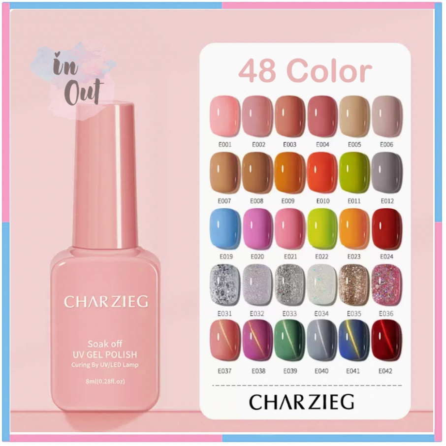 Charzieg Pink Kutek Nail Gel Polish 8ml UV/LED / cat kuku gel / Cat eye gel Nail polish kutek mata kucing KU057