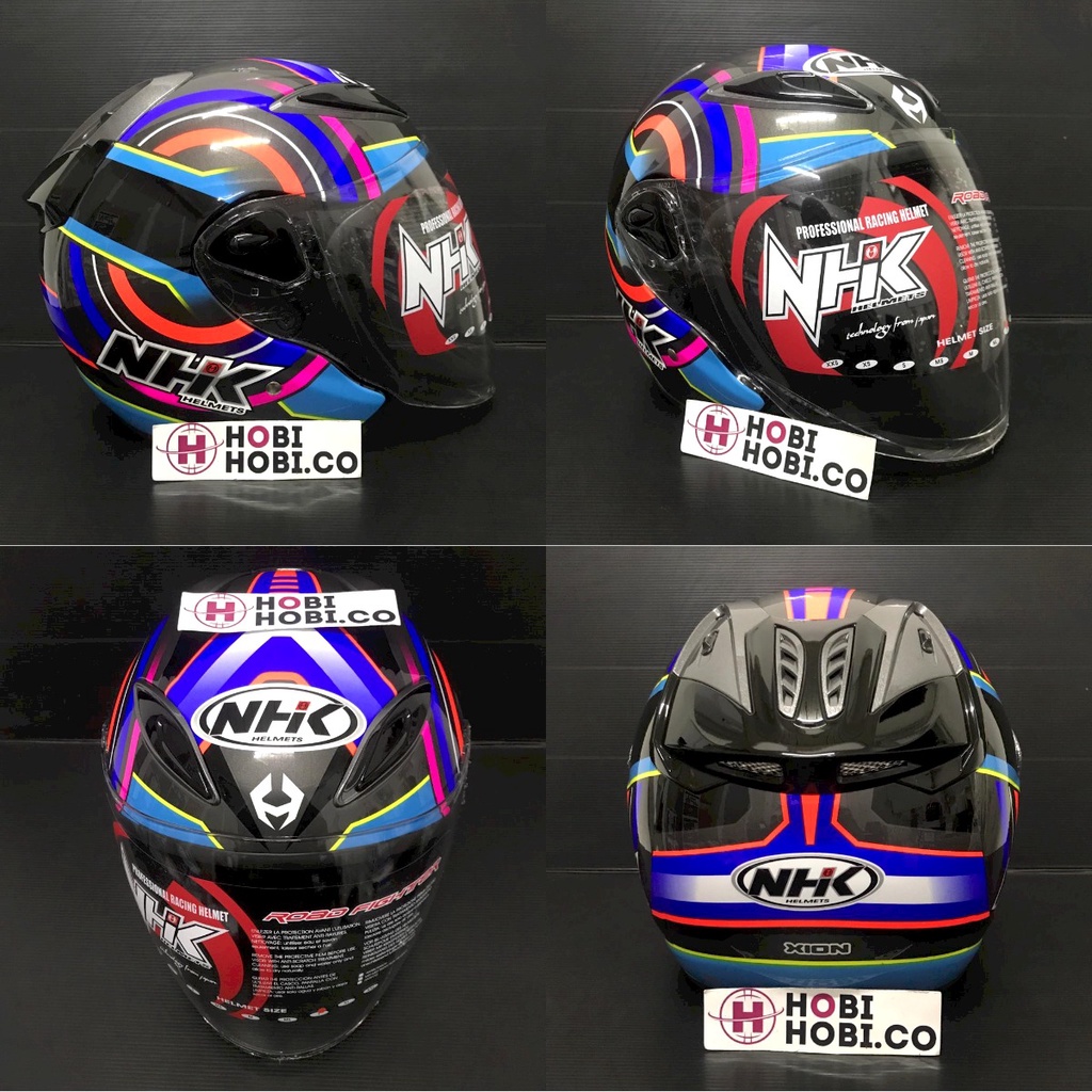 HELM NHK R6 MOTIF XION BLACK BLUE