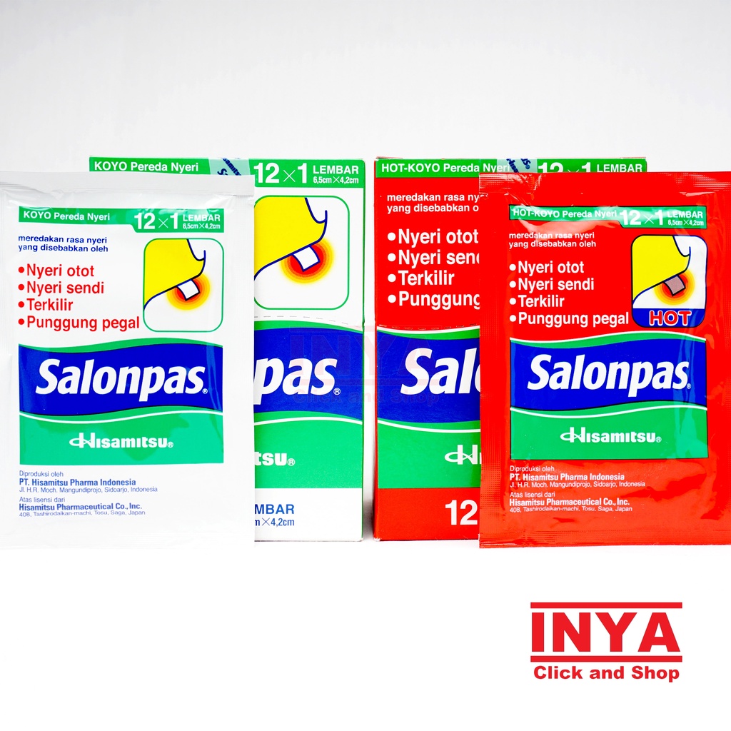 Koyo SALONPAS HOT HISAMITSU Pack isi 12x1 Lembar - Muscle Medicated Patch