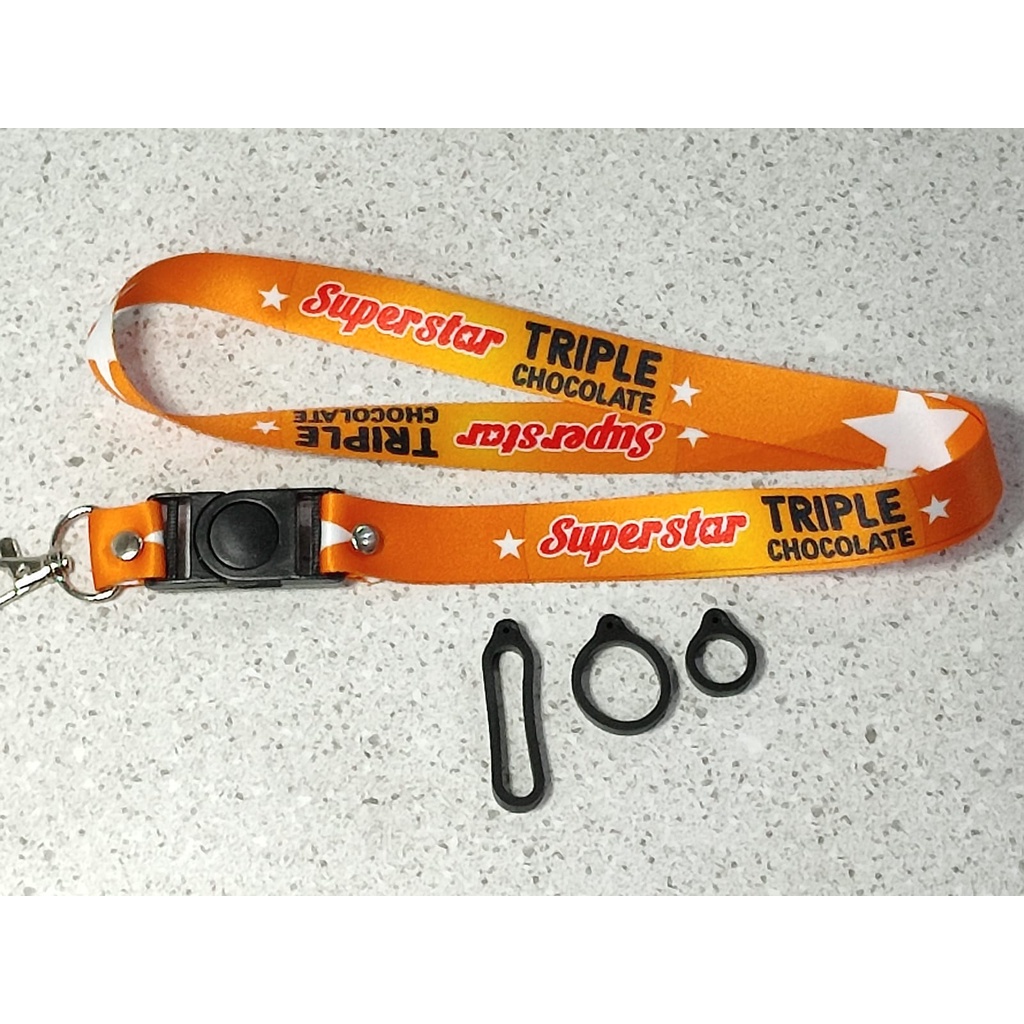 Lanyard pods Superstar FREE 3pcs oring/lanyard pods murah