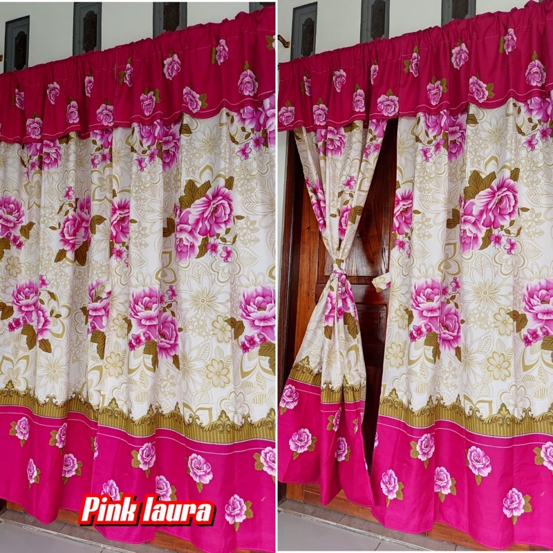 Gorden pintu gorden serut !! Gorden murah gorden motif katun gorden cantik gorden lucu grosir gorden homemade