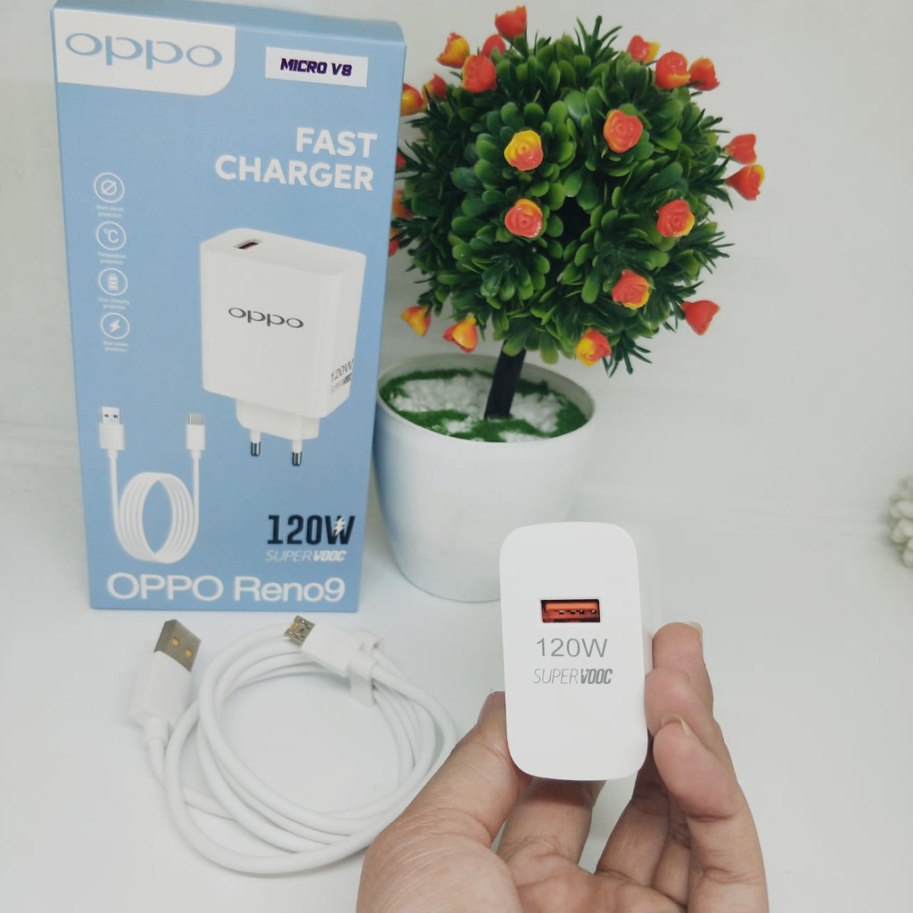 Charger oppo reno 9 super vooc 120w MICRO/TYPE C support fast charging BY SMOLL