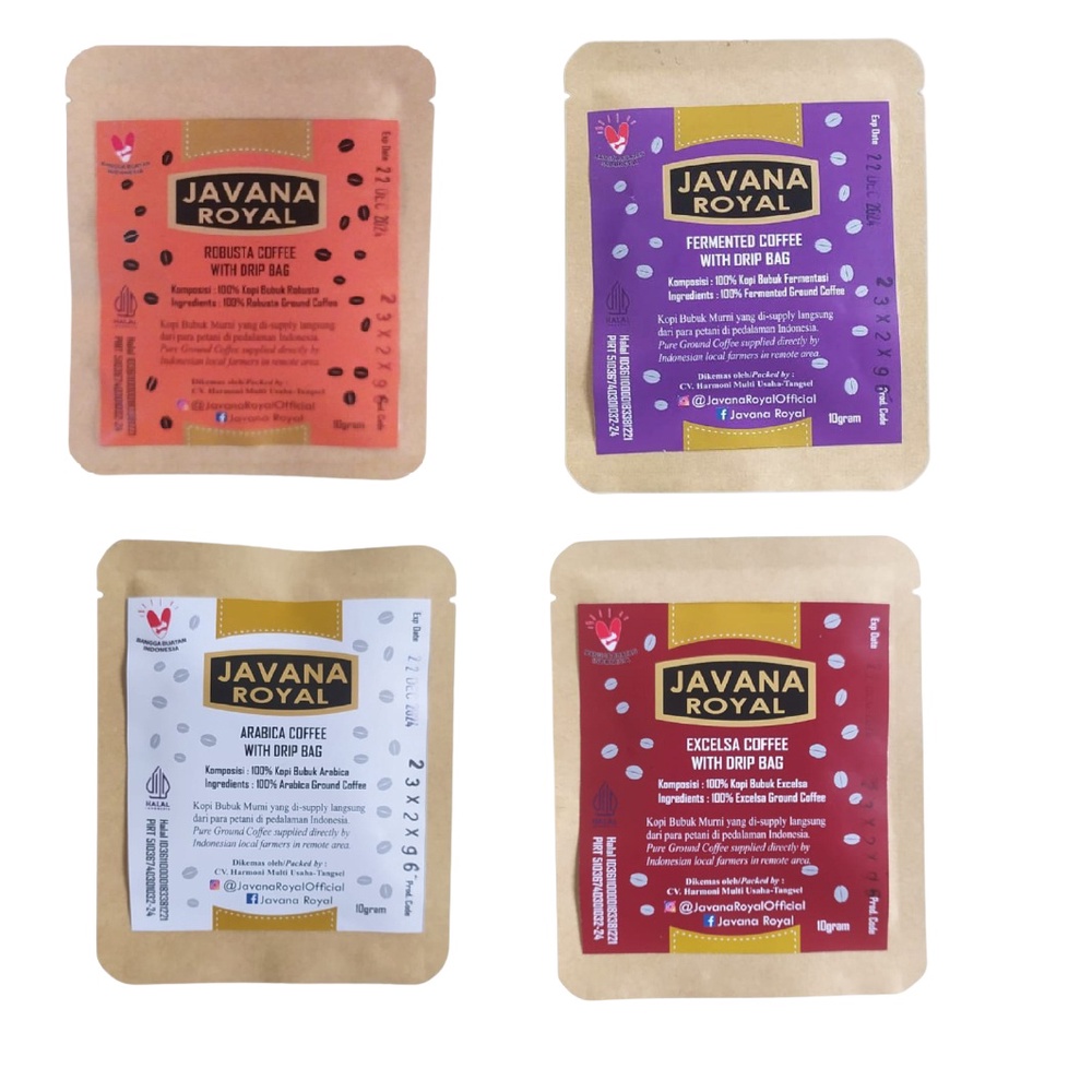 

JAVANA ROYAL Kopi Bubuk Murni Dengan Drip Bag