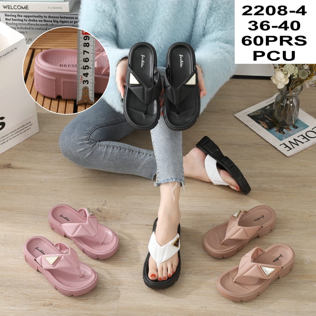 Sandal Jepit Tali Rubber PRDA Wanita Import Sol Tebal Winola Collection WNL 2208-4