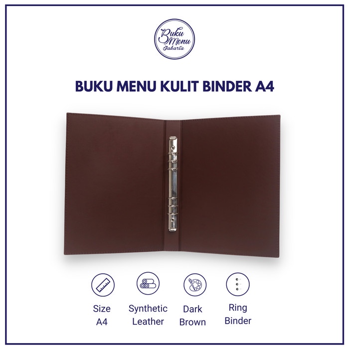 

Terlaris Buku Menu Restoran Cafe Kulit Binder Ukuran A4 - Ready Stock