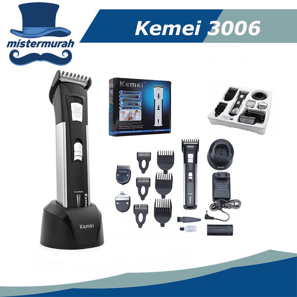 KM3006 Kemei Mesin Alat Cukur Ukir Rambut Kumis Jenggot / HAIR CLIPPER TRIMMER / Kemei 3006