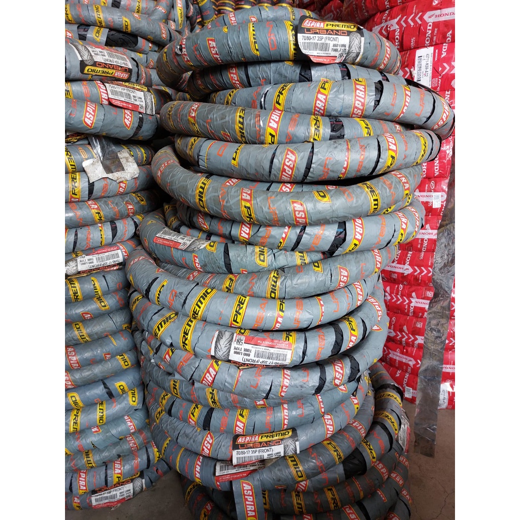 Paket 10Pcs ASPIRA PREMIO URBANO Ban Motor Bebek Ring 17 Uk 70/80-17 Tubetype Supra/Revo/Karisma/Jup