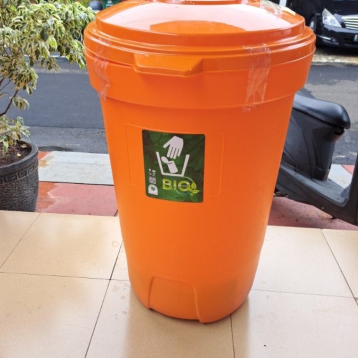 Tempat Tong Sampah Besar Roda 120 Liter/ Tempat Sampah Besar Roda Green Leaf