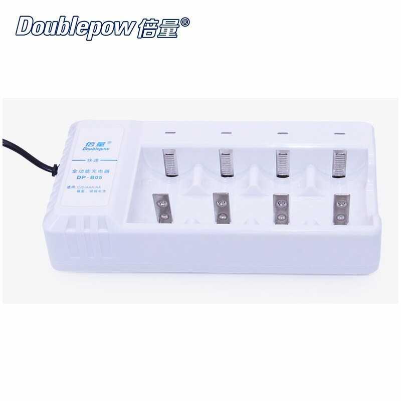 Doublepow Charger Baterai 4 Slot AA/AAA/D/C Ni-Mh Ni-Cd - DP-B05 - White