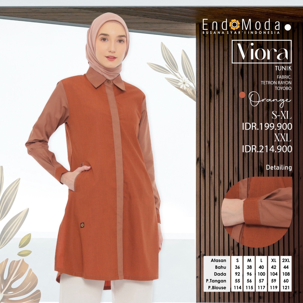 Tunik Endomoda Terbaru VIORA - Atasan Wanita Muslimah