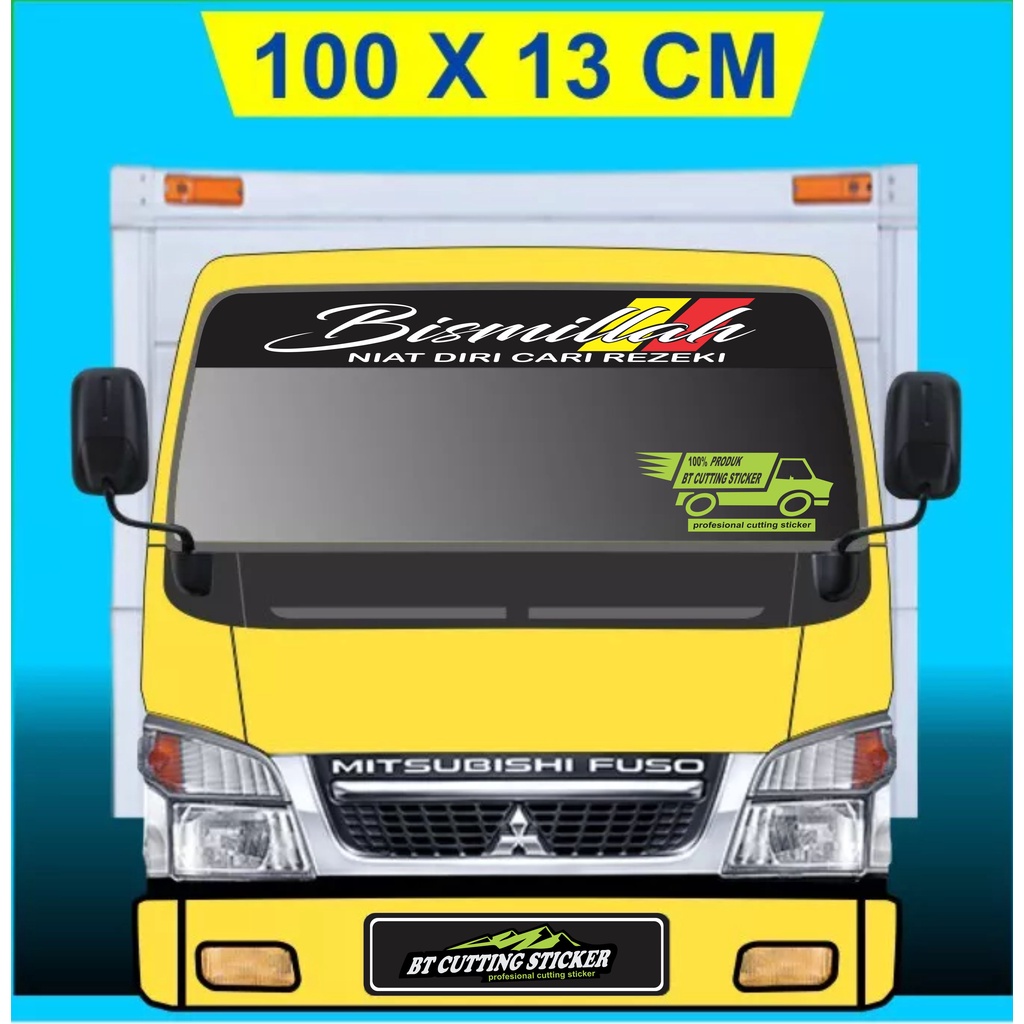 K1B2 Sticker bismillah sticker mitsubishi fuso sticker kaca mobil truck bismillah stiker mobil bismi