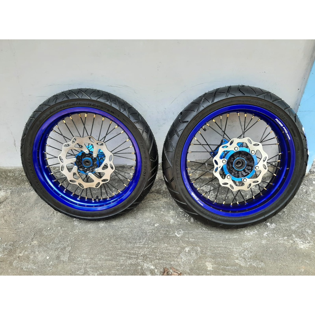 roda supermoto yamaha WR 155 wheelset sumo WR 155 ban baru