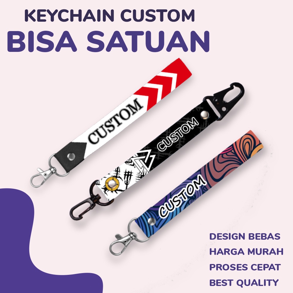 Keychain Custom Gantungan Kunci Custom Full Print 2 sisi murah