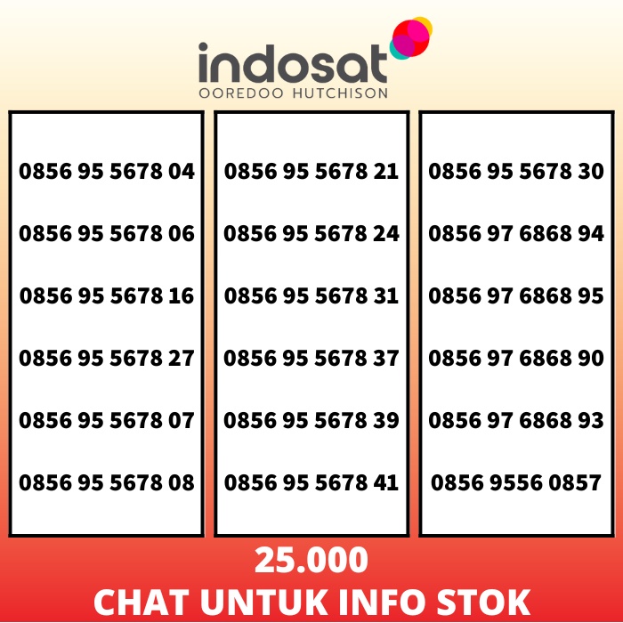 Nomor Cantik Indosat Ooredo Kartu Perdana IM3 Nasional Simcard 4G Rapih #4