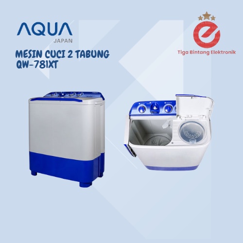 Mesin Cuci 2 Tabung Aqua QW 781XT (7KG)