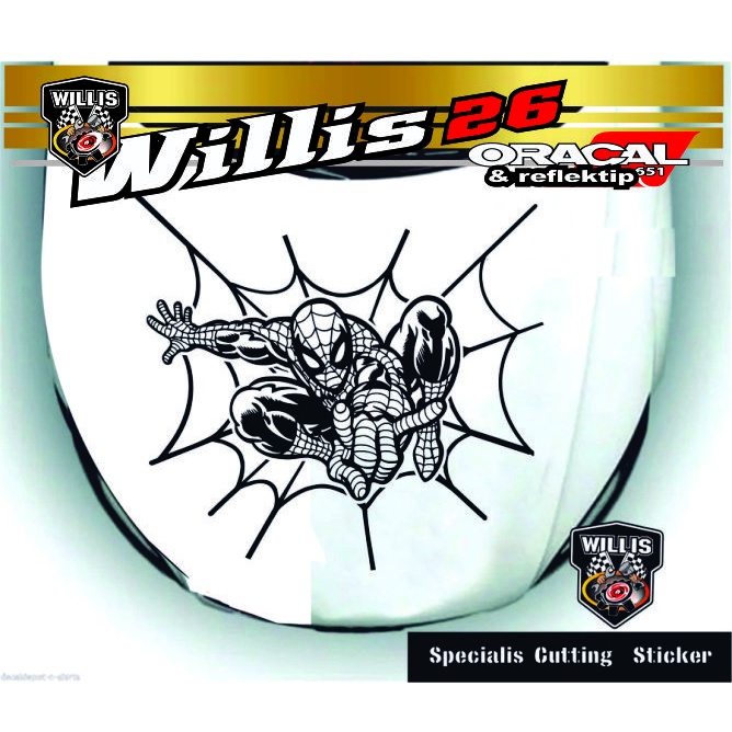Stiker Cutting Sticker Body Mobil Spiderman