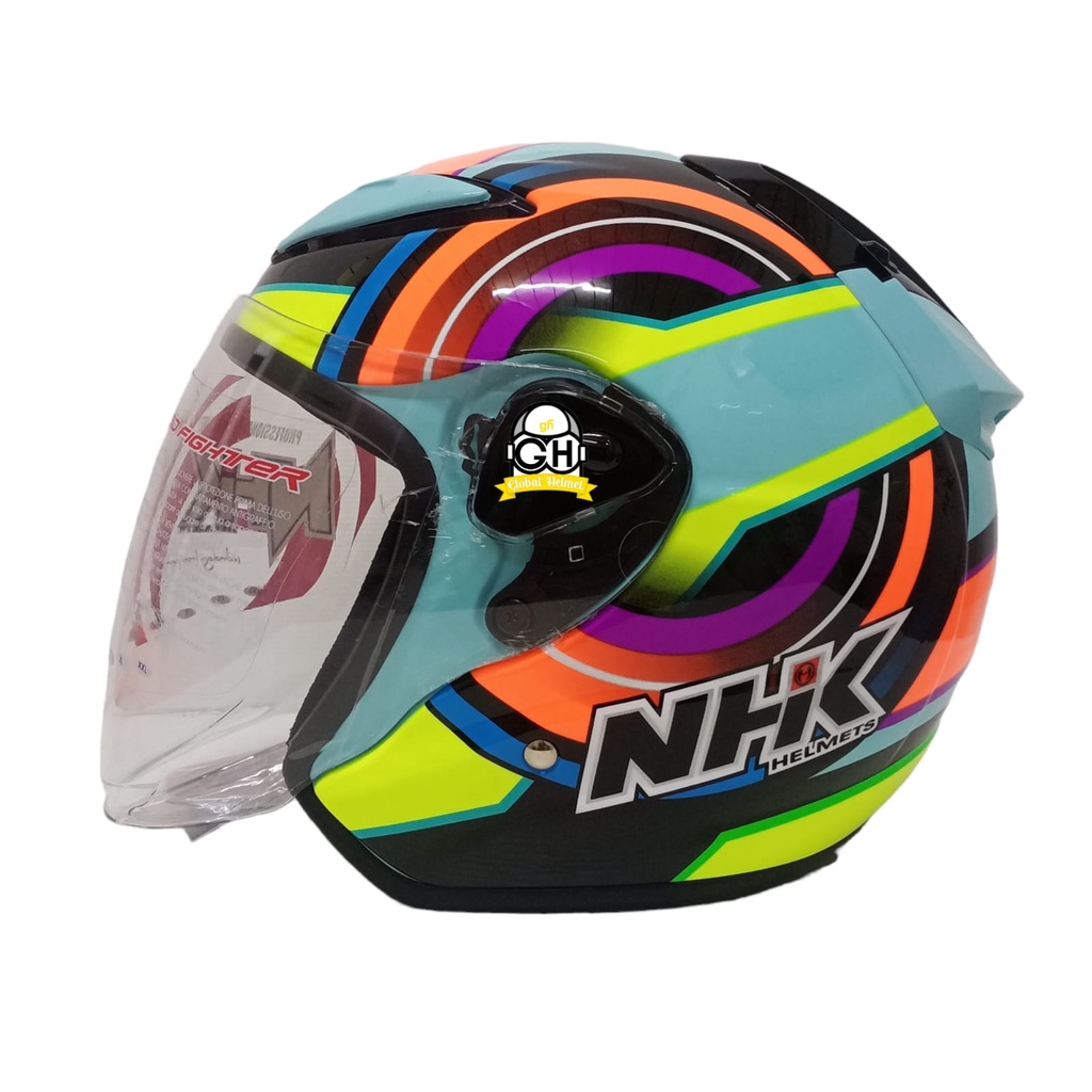 HELM NHK R6 HALF FACE MOTIF XION LIGHT TOSCA YELLOW SINGLE VISOR