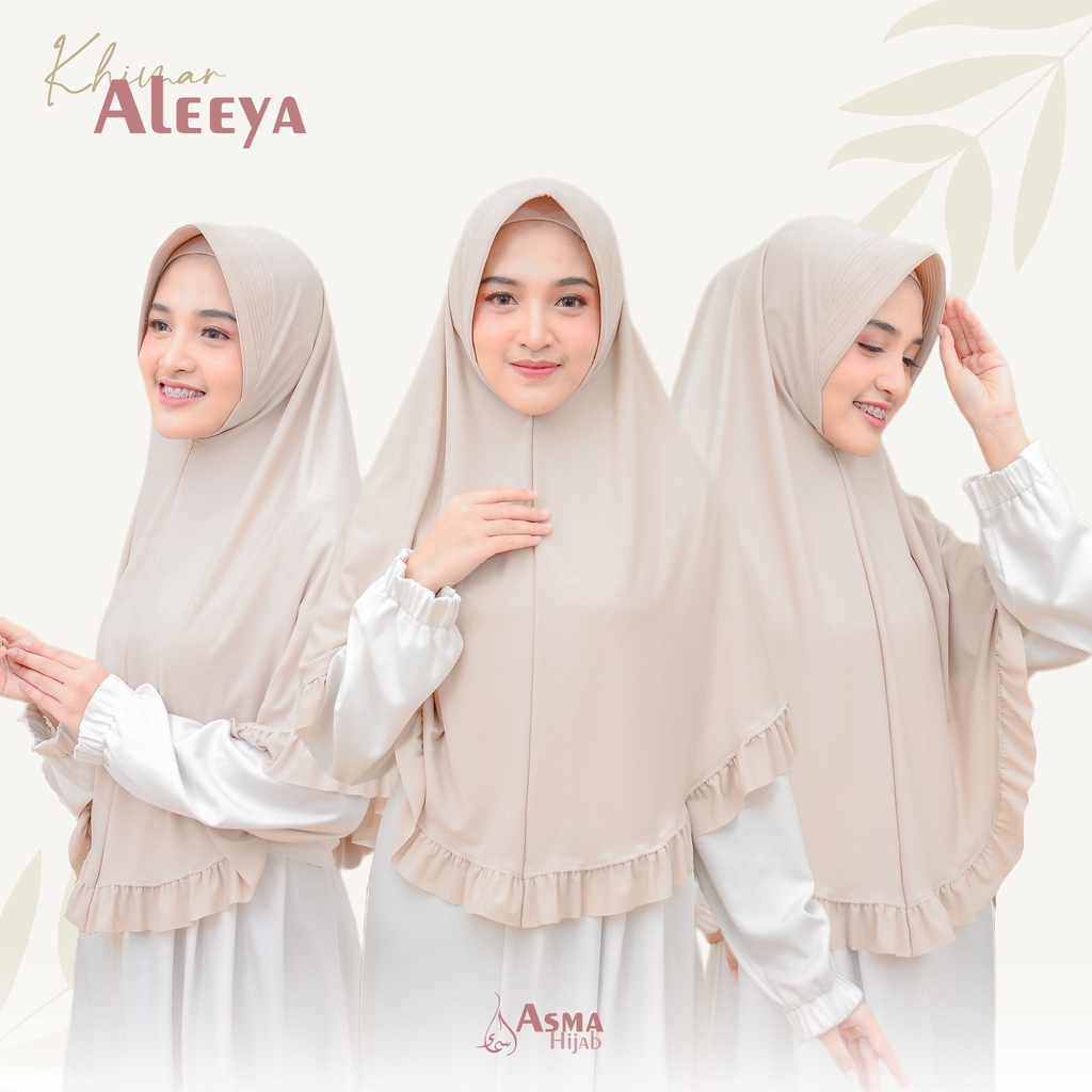 Khimar Aleeya By Asmahijab | jilbab rempel | hijab instan jumbo | kerudung jersey premium