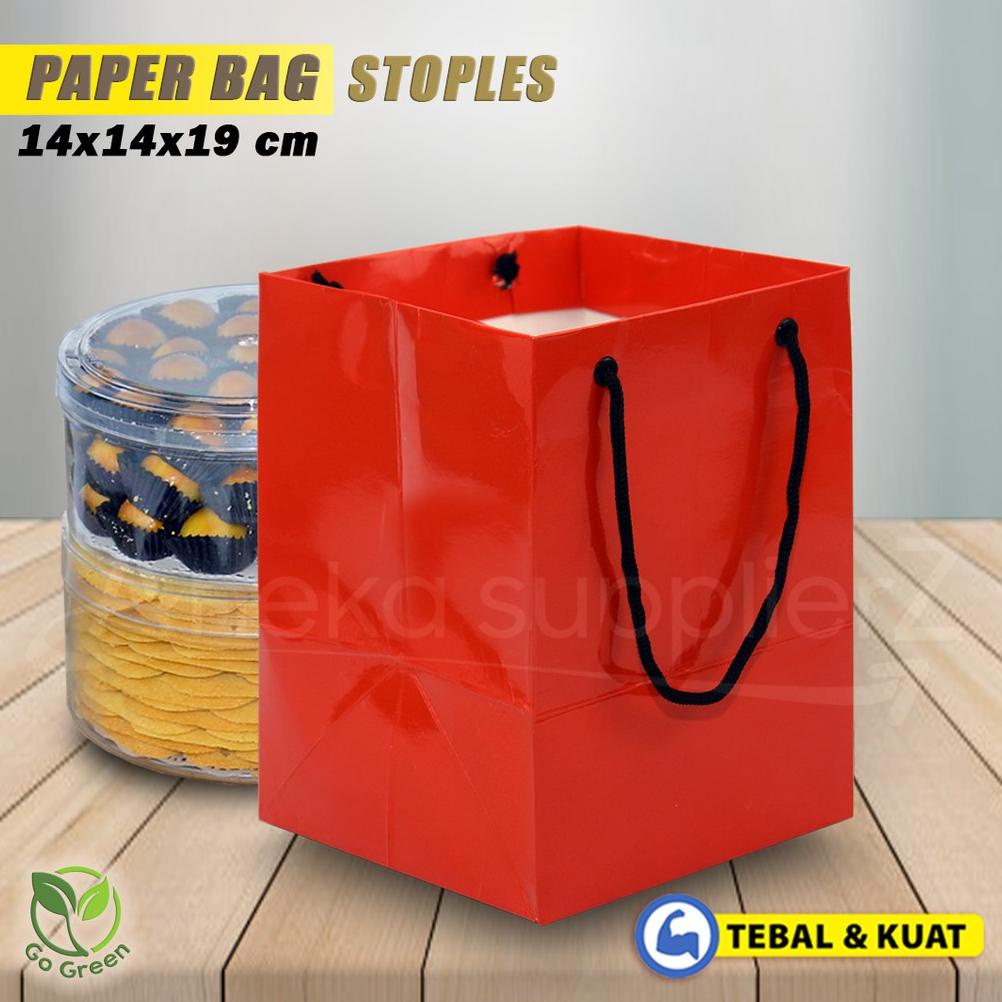 

PAPER BAG TOPLES KUE KERING- PAPER BAG KUE - ISI 2 | MERAH (10PC) .