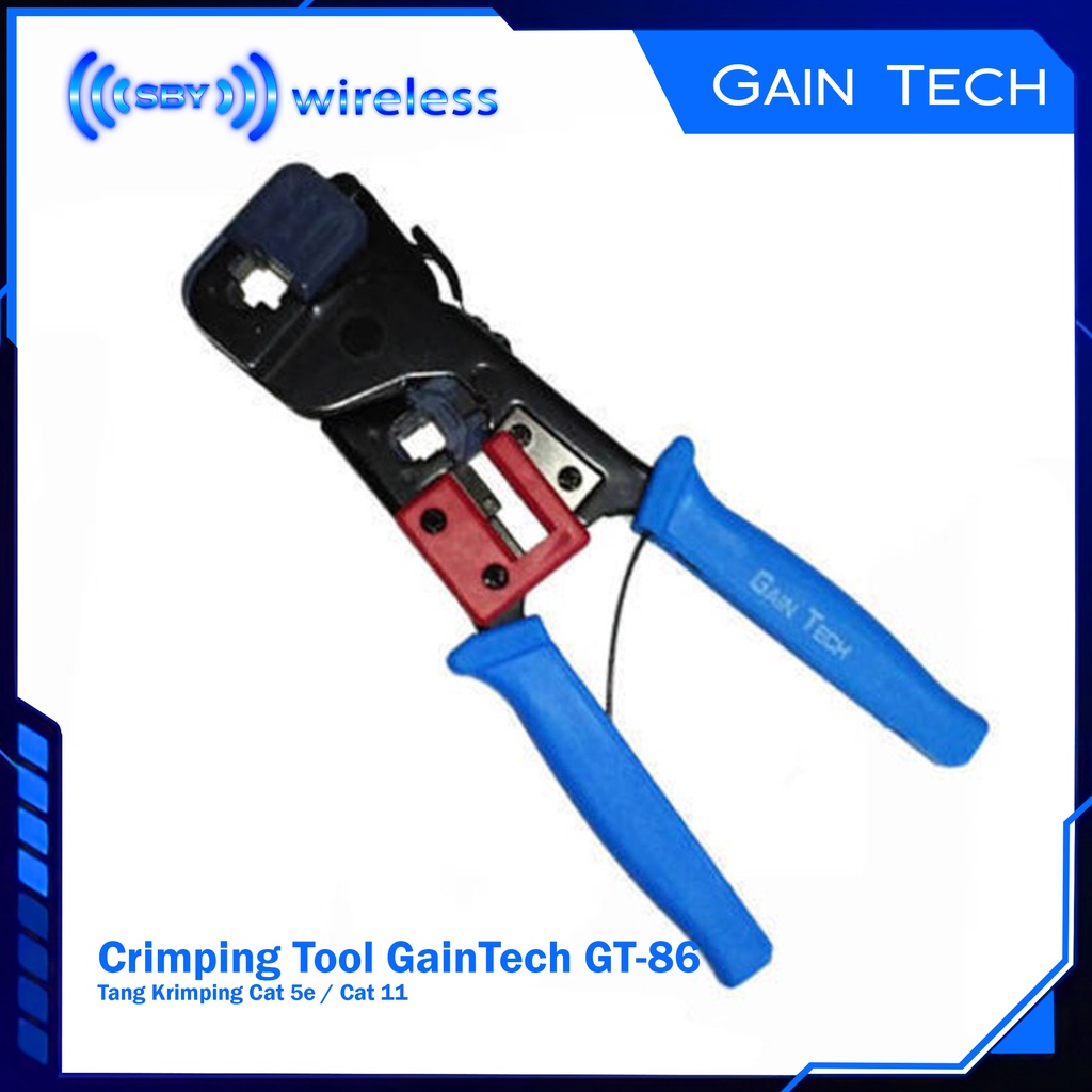 Tang Krimping Cat 5e / Cat 11  Gain Tech Modular Crimping Tool GT-86