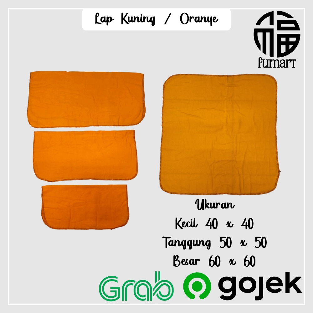 Lap Kuning / Lap Cuci Mobil  Motor Ukuran Kecil Tanggung Besar Kain Microfiber