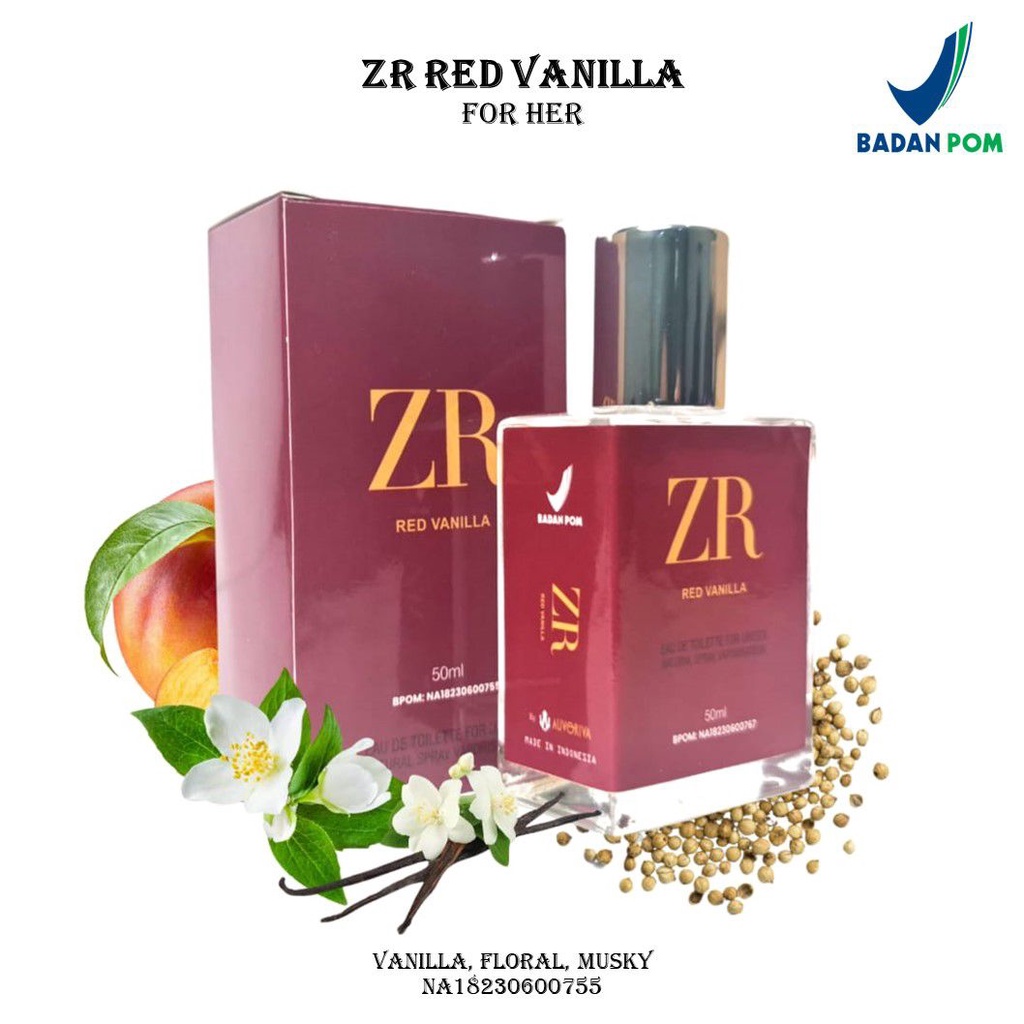 GEN - [BPOM] Parfum Zara Red Vanilla 50ml Premium / Parfum Zara Red Vanilla 50ml / Parfum Wanita Wangi Tahan Lama