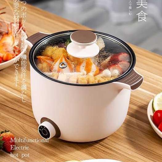 PANCI LISTRIK MINI ELECTRIC COOKER SKILLET 600W 1.5L TANPA STEAMER PUTIH SERBA GUNA MULTI FUNGSI ELE