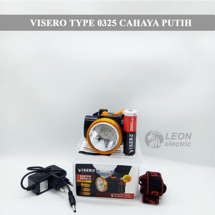 Terviral Visero Senter Kepala VHL-0325 Cahaya Putih