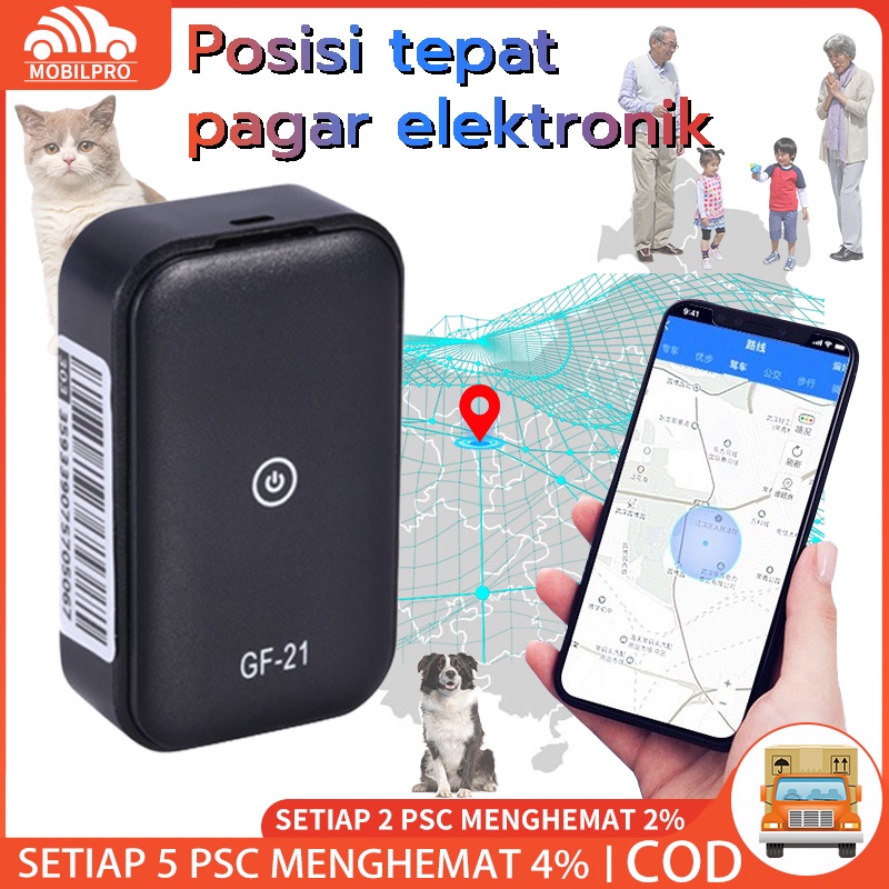 Pencari Lokasi Adsorpsi GF21 Alat Pelacak Waktu Nyata, Alat Penunjuk Lokasi Mobil Mini Portabel Tahan Air Anti-hilang untuk Orang Tua/Anak/Hewan Peliharaan,GF21 Aplikasi Mobil Mini WIFI GPS