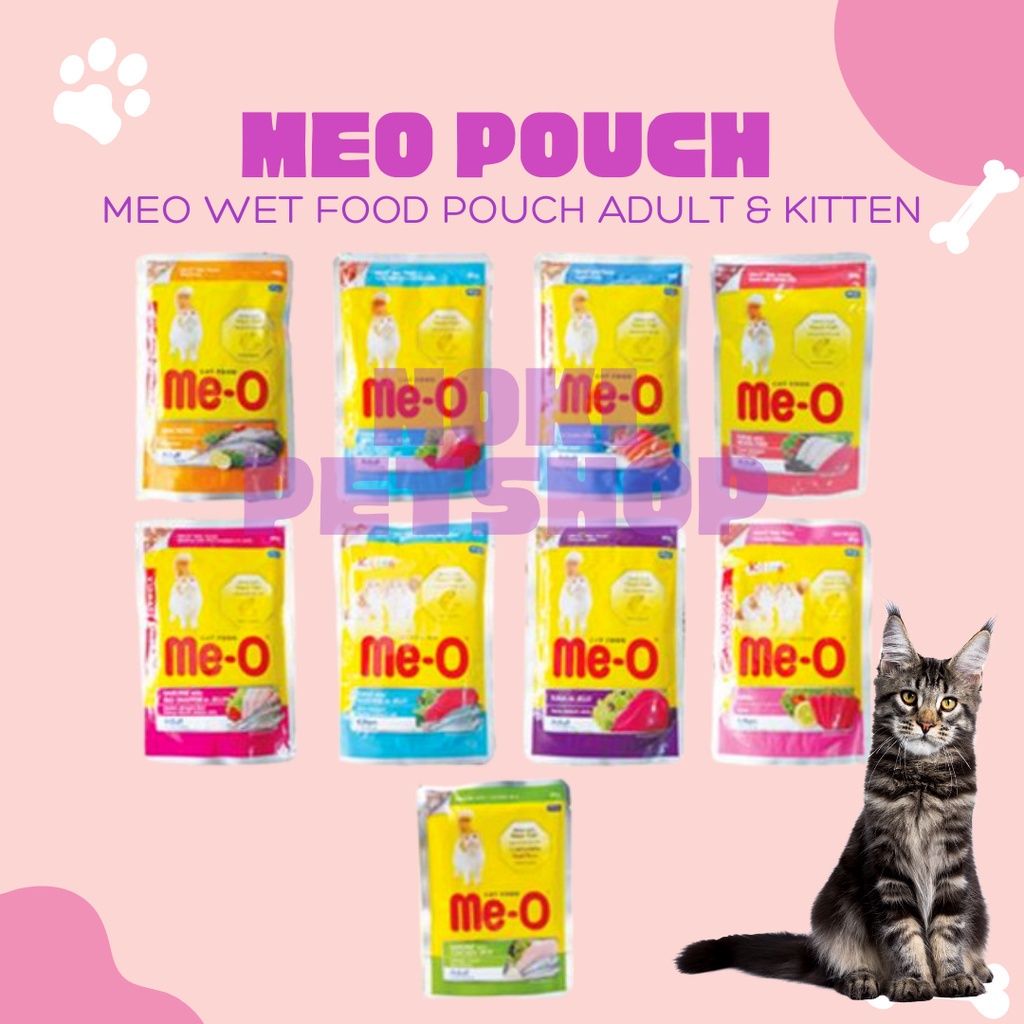 [BISA COD] ME-O POUCH SACHET 80G KITTEN ADULT VARIAN MAKANAN KUCING BASAH MEO 80 G MEO POUCH SASET