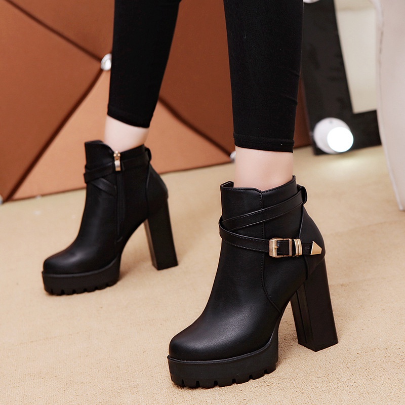 [DF FOOTWEAR] DF 651 Sepatu Boots Wanita Heels Korea Import Premium Quality