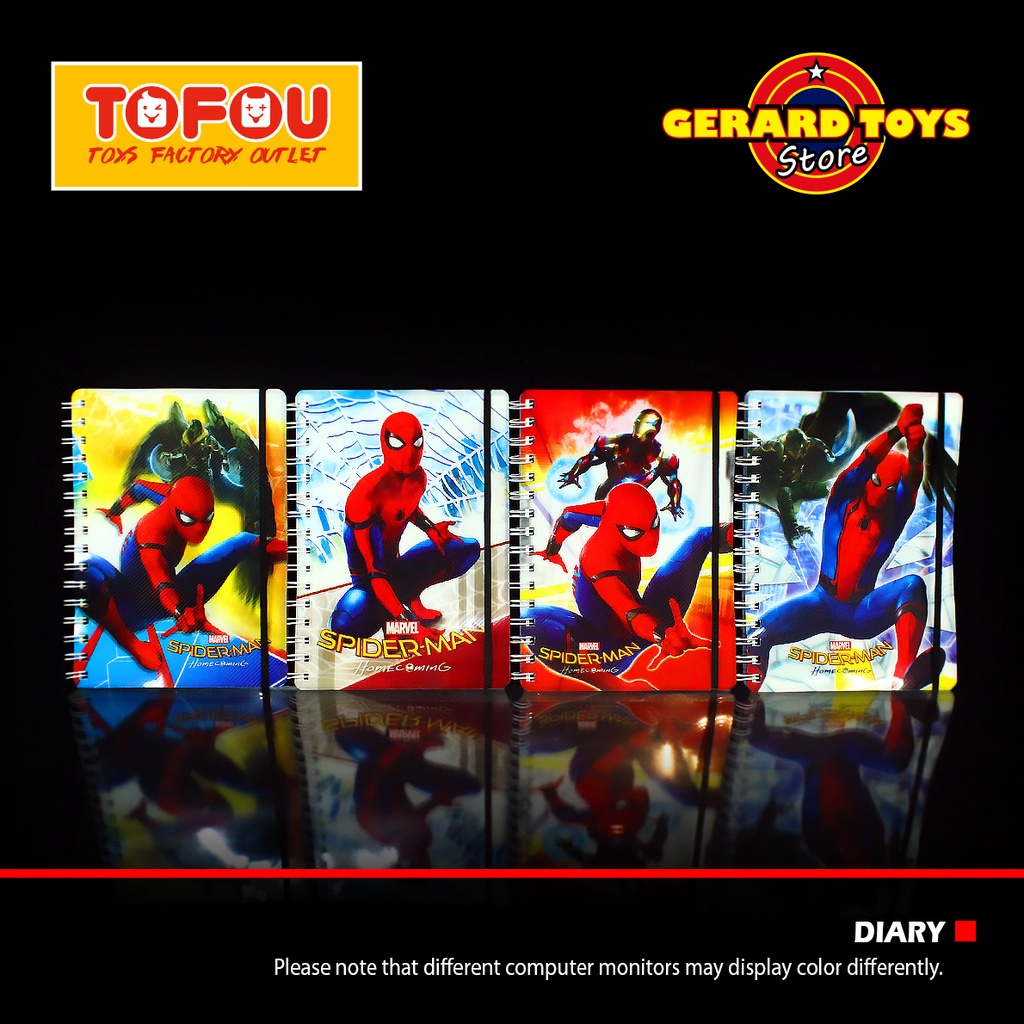 

Buku Memo Notes Book Diary Ring 3D Elastic Besar Spiderman MURAH KEREN