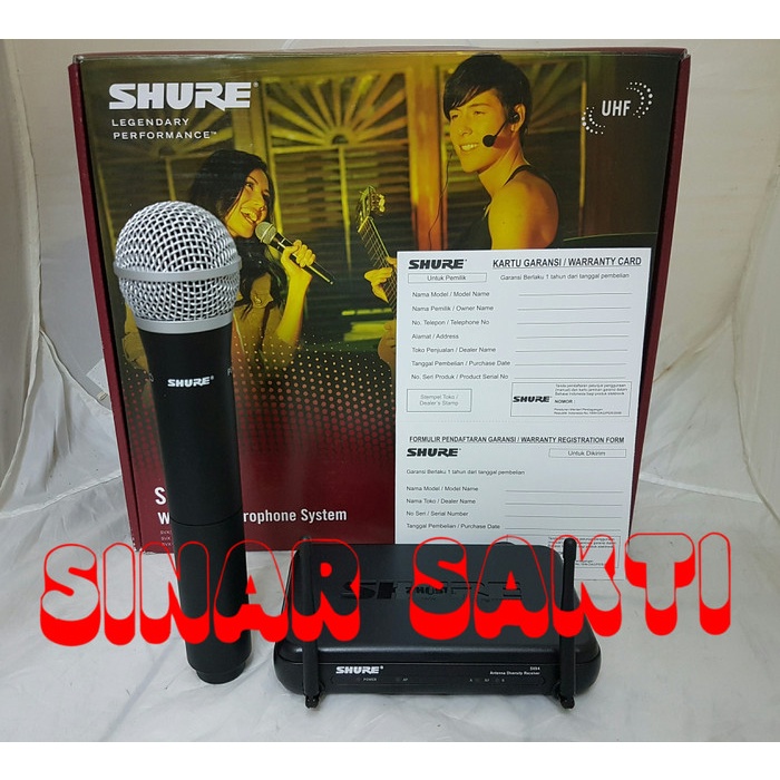 Mic Wireless Shure Svx 24 / Pg 58 ( Single Mic ) Original