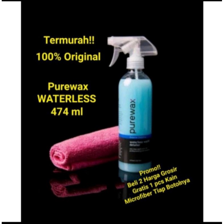 PUREWAX WATERLESS 474 ML PEMBERSIH MOBIL DAN MOTOR