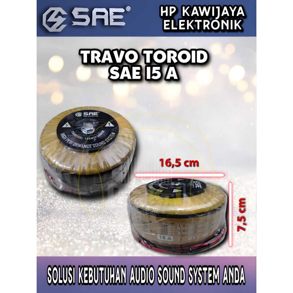 TRAVO TOROID SAE 15A CT 45 55V trafo donat sae 15 Amper CT 45 55 volt