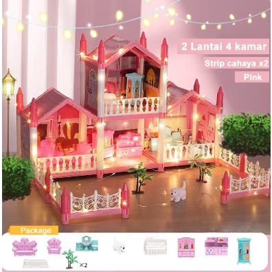 bisa cod Rumah Rumahan Doll House Barbie Play House Kado Ulang Tahun