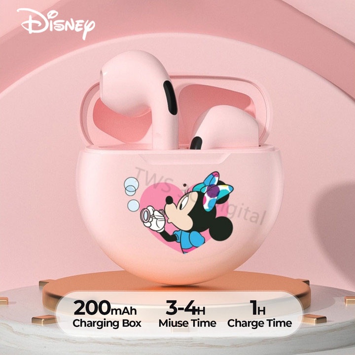 [Garansi 6 bulan] 100% Original Disney Wireless Headset Lotso Bluetooth 5.1 TWS Earphone Dengan Mikrofon Untuk Android IOS