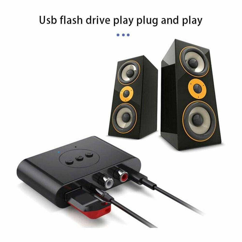 Audio Receiver Bluetooth 5.2 Adapter RCA U Disk AUX 3.5 mm - B29 - Black