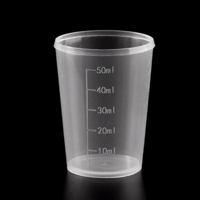 [Gelas Takar] Gelas Ukur 50Ml Gelas Takar 50Ml Tanpa Tutup [Pengukur]