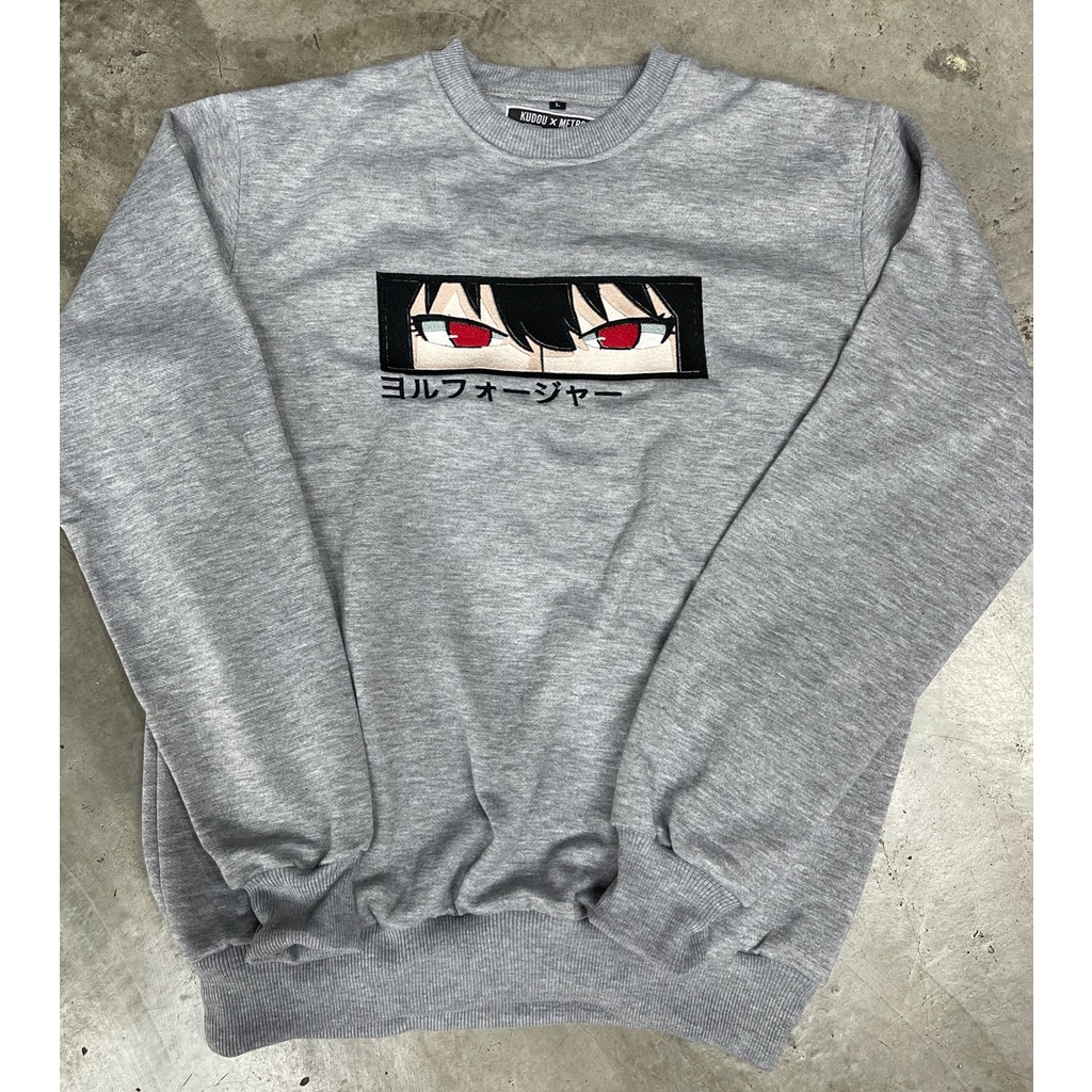 Crewneck Yor Forger Eyes Embroidery Anime Manga Spy x Family Premium Unisex