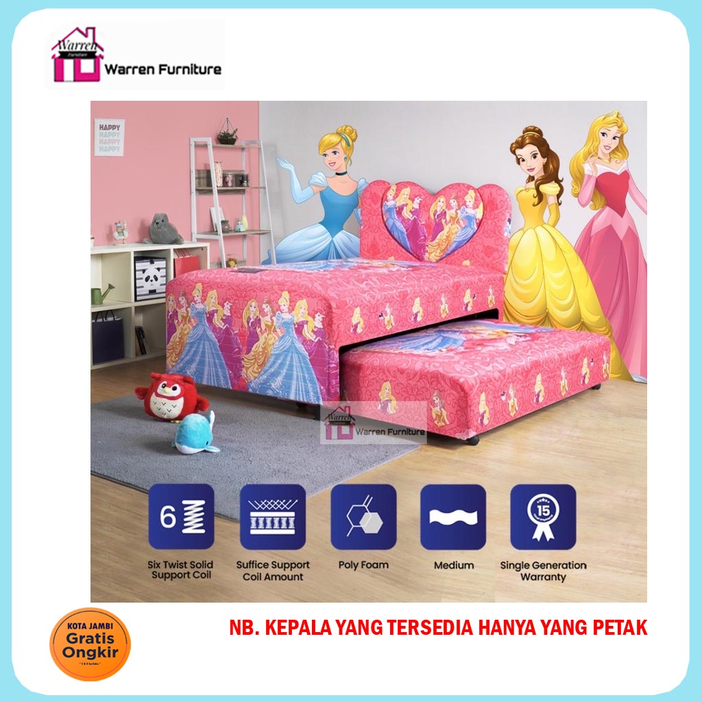 Bed sorong Olympic karakter ukuran 120cm