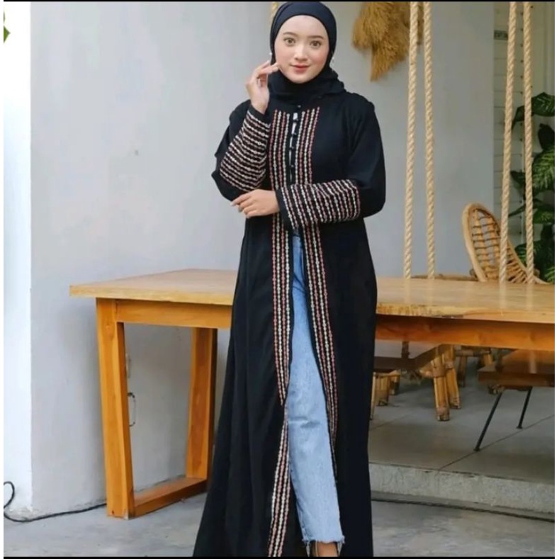 abaya long cardigan gamis arab