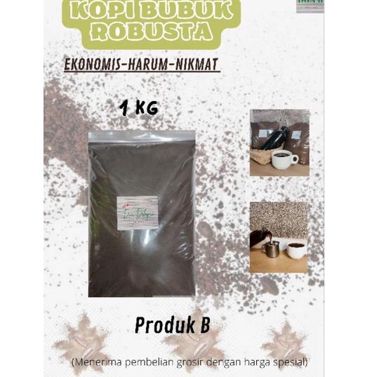 

izj03 (PRODUK B) KOPI BUBUK ROBUSTA 1 KG - EKONOMIS, HARUM NIKMAT, PACKING RAPI Ayo Beli Sekarang