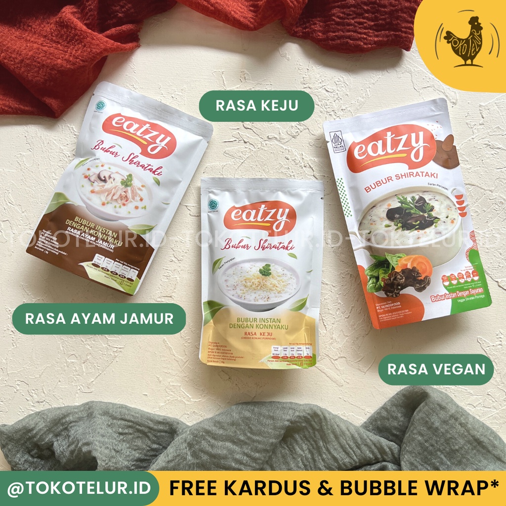 EATZY - Bubur Shirataki Instan Rendah Kalori  Makanan Diet Sehat HALAL