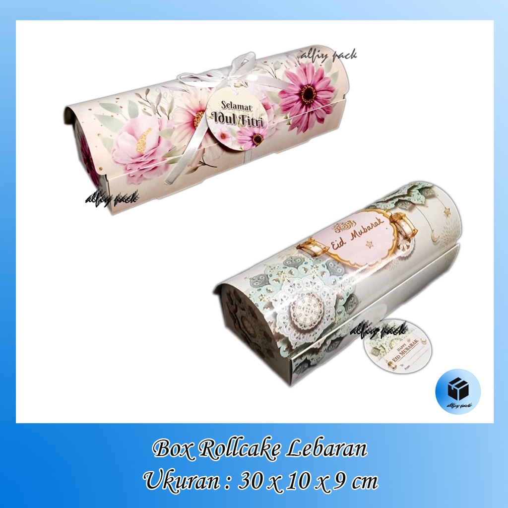 

1pack isi 5pcs BOX ROLLCAKE IDUL FITRI UKURAN 30x10x9 CM DUS KEMASAN KUE BOLU GULUNG / ROLL CAKE/ BOLGUL / LAPGIT LEBARAN PACKAGING