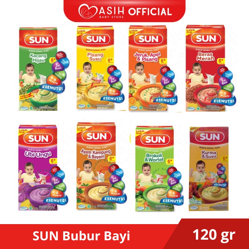 Sun Bubur Bayi 6 Bulan 120gr Makanan Mpasi Baby Cereal